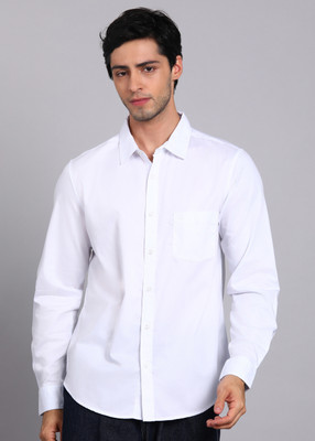 United Colors of Benetton Men Solid Casual White Shirt