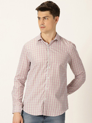 encore by INVICTUS Men Checkered Casual Red Shirt