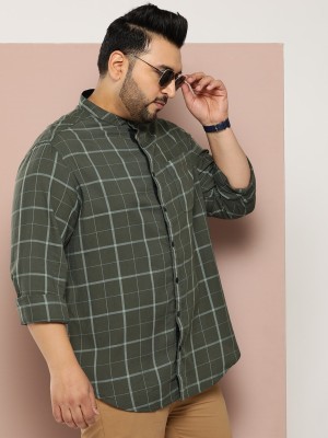 Sztori Men Checkered Casual Green Shirt