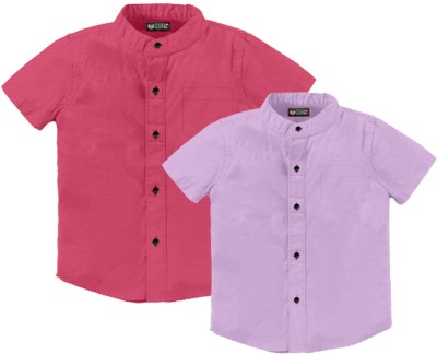 Cloud Kids Boys Solid Casual Purple, Pink Shirt