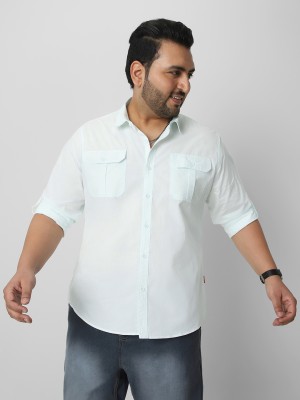 Urbano Plus Men Solid Casual Blue Shirt