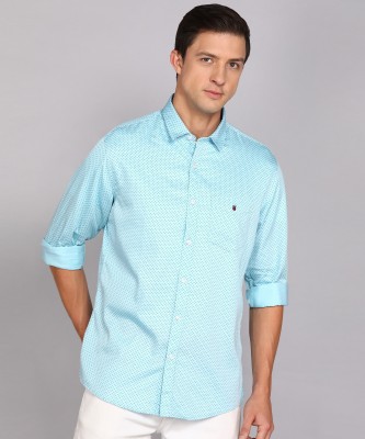 Louis Philippe Sport Men Printed Casual Light Blue Shirt