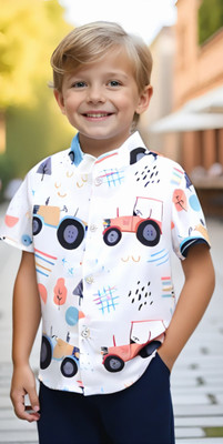 Sparrow ENTERPRISE Boys Printed Party Multicolor Shirt