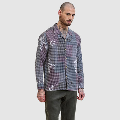 Snitch Men Checkered Casual Purple Shirt
