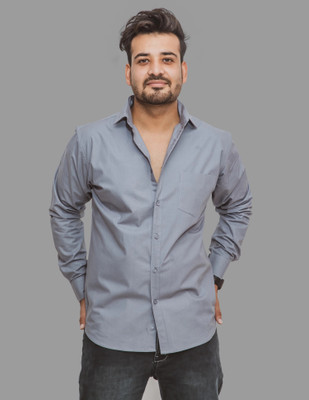 ISUEL FAB Men Solid Casual White Shirt