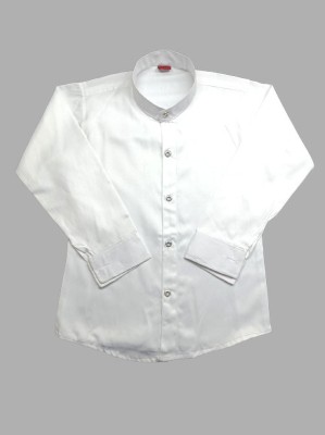 Qtsy Boys Solid Casual White Shirt