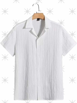 SHIV COLLECTION Men Self Design Formal White Shirt