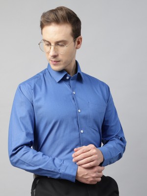 Hancock Men Solid Formal Blue Shirt