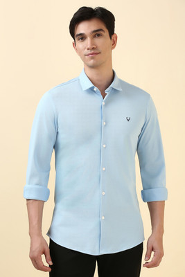Allen Solly Men Solid Casual Light Blue Shirt