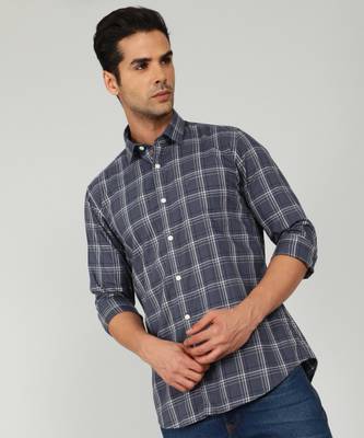 VAN HEUSEN SPORT Men Checkered Casual Grey Shirt Price History