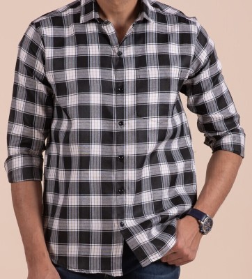 Sudan Men Checkered Casual Black Shirt