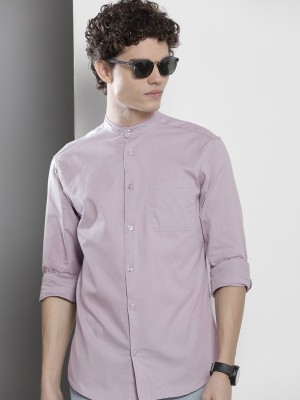 The Indian Garage Co. Men Solid Casual Purple Shirt