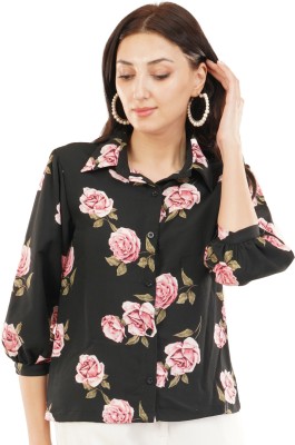 ILV INDIA'S LAST VILLAGE BY VARUN CHAUHAN Women Printed Casual Black Shirt