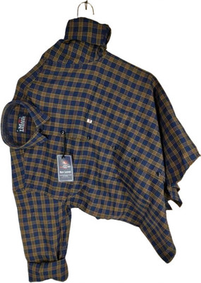 Arthz Fashion Trend Men Checkered Casual Yellow, Blue Shirt