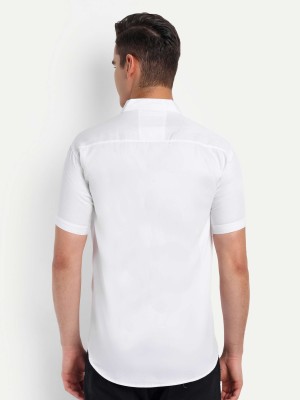 Valveera Men Solid Casual White Shirt