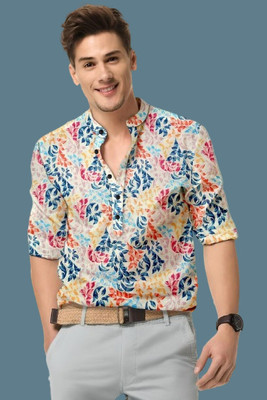 StellLIFESTYLE Trend Men Printed Casual Yellow Shirt