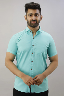 Lee Cross Men Solid Casual Light Blue Shirt