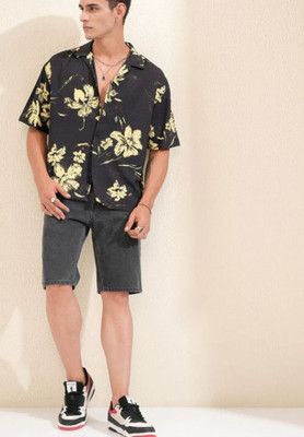 Brijwasi Industries Men Floral Print Casual Grey Shirt