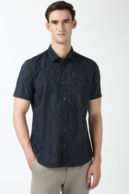 PETER ENGLAND Men Printed Casual Grey Shirt