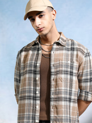 HIGHLANDER Men Checkered Casual Multicolor Shirt