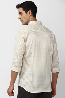 V DOT BY VAN HEUSEN Men Printed Casual Beige Shirt