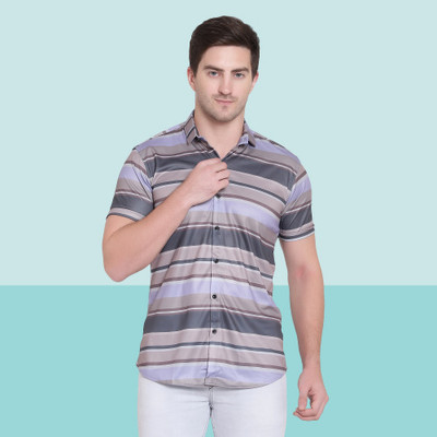 Shiv Enterprise Men Striped Casual Multicolor Shirt