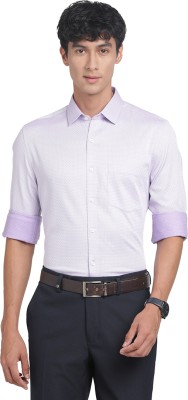 TURTLE Men Self Design Formal Purple Shirt