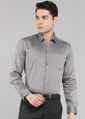 ARROW Men Solid Formal Grey Shirt