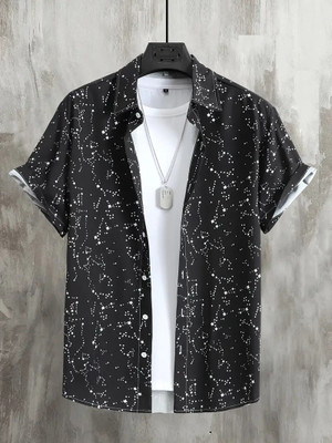 herija Women Printed Casual Black Shirt