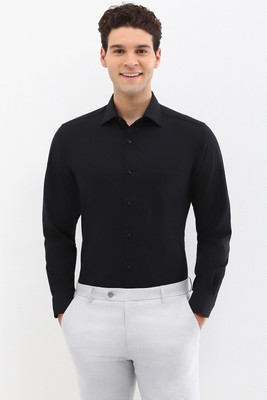 Allen Solly Men Solid Formal Black Shirt