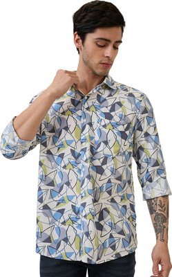 Spykar Men Printed Casual Grey Shirt