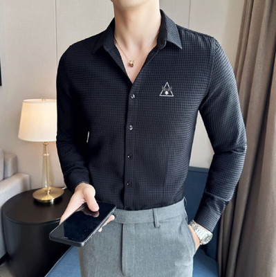 Bluecorp enterprise Men Self Design Casual Black Shirt