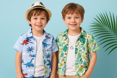 SVHFashion Boys Printed Casual Multicolor Shirt(Pack of 2)