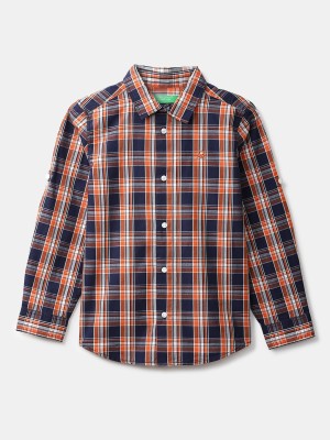 United Colors of Benetton Boys Checkered Casual Multicolor Shirt