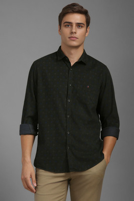 LOUIS PHILIPPE Men Printed Casual Black Shirt