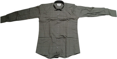 bbrother Men Checkered Casual Green Shirt