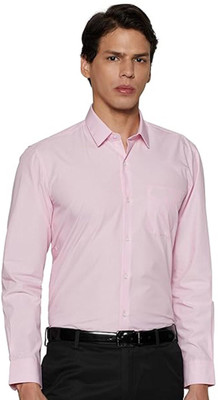 FAVNIC Men Solid Casual Pink Shirt