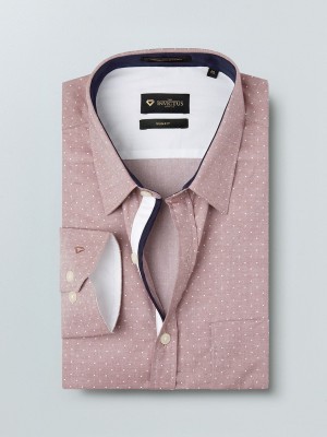 INVICTUS Men Printed Formal Pink Shirt