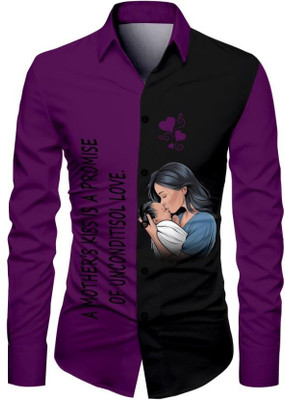 JRKENTERPRISE Men Printed Casual Purple Shirt