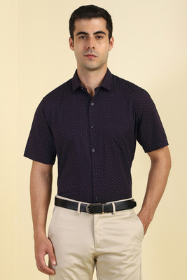 Allen Solly Men Printed Formal Dark Blue Shirt