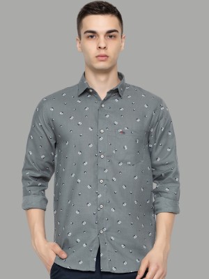 FERYPRO Men Printed Casual Grey Shirt