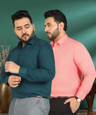 METRONAUT PLUS Men Solid Formal Multicolor Shirt(Pack of 2)