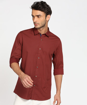 PETER ENGLAND Men Printed Casual Red Shirt