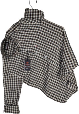 Marc Laurent Men Checkered Casual Black, White Shirt