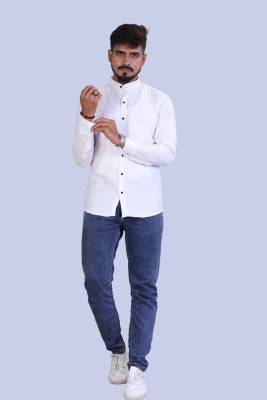 ZOYA CREATION Men Solid Casual White Shirt