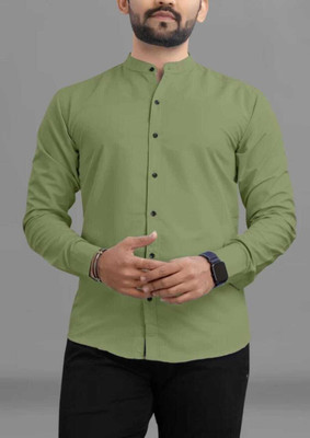 ShivayImpex Men Solid Casual Light Green Shirt