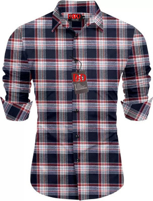 Rajaranchod creation Men Solid Casual Maroon Shirt