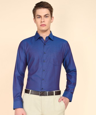 VAN HEUSEN Men Self Design Formal Purple Shirt