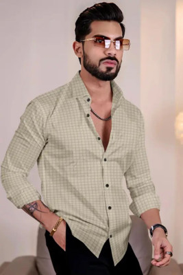 Tyzlo Men Checkered Casual Black Shirt