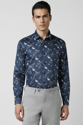 VAN HEUSEN Men Printed Party Blue Shirt